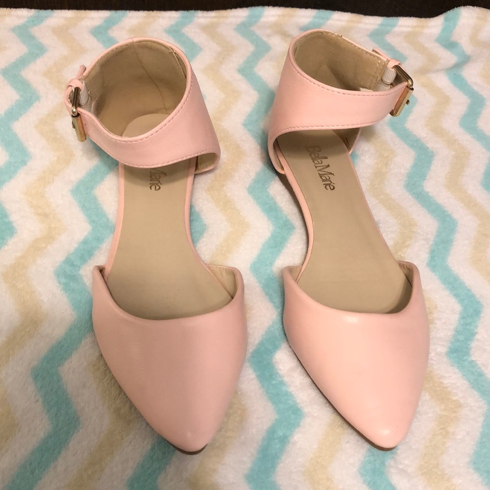 Blush pink flats